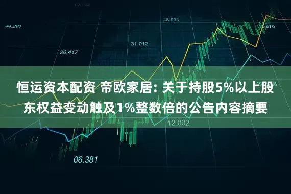 恒运资本配资 帝欧家居: 关于持股5%以上股东权益变动触及1%整数倍的公告内容摘要